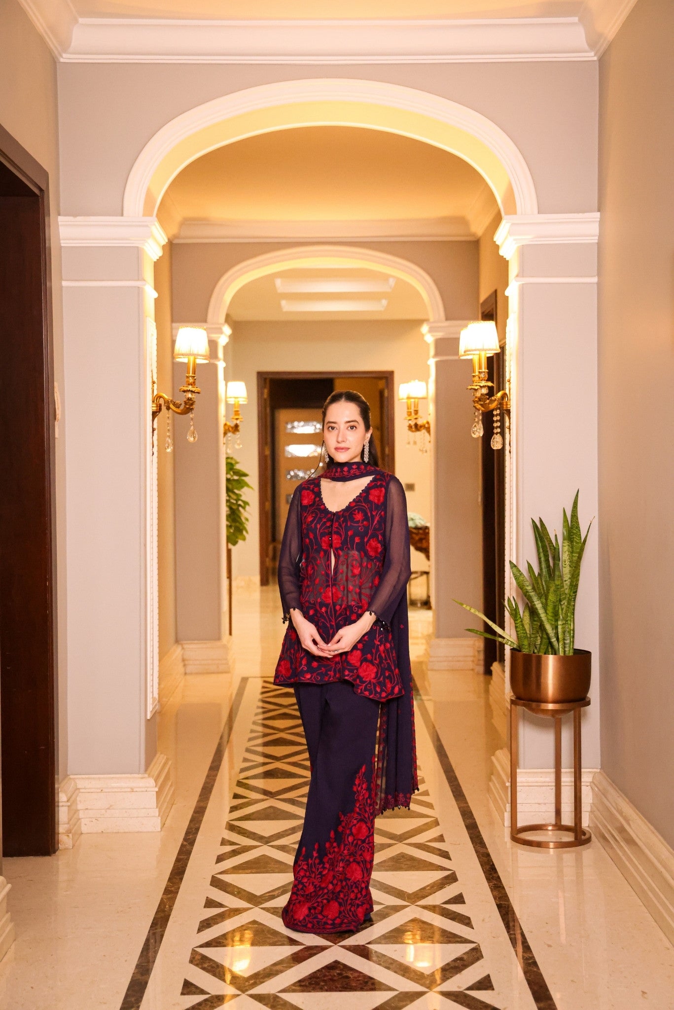 Midnight Georgette Short Kurta Set