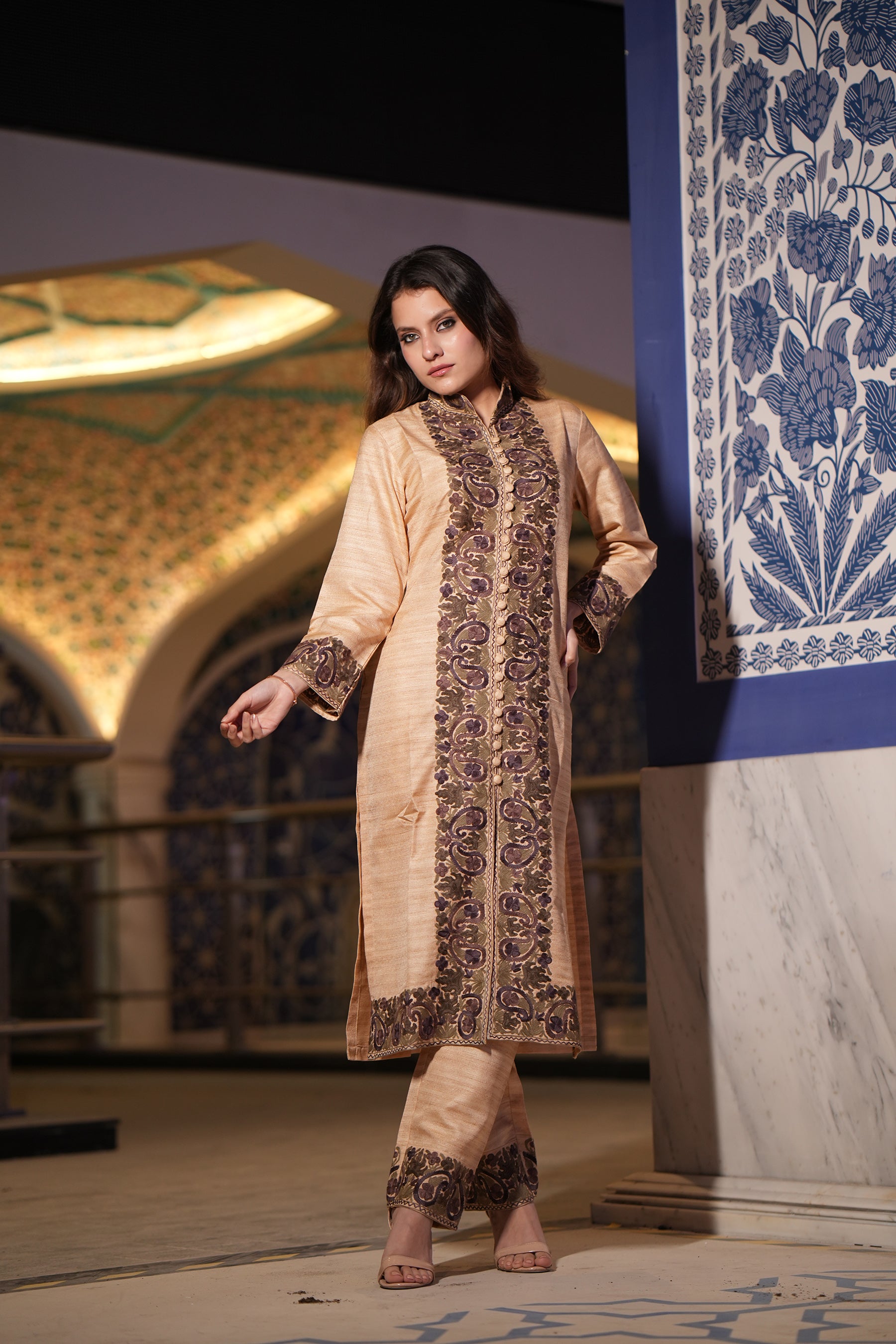 Beige Bliss Silk Set