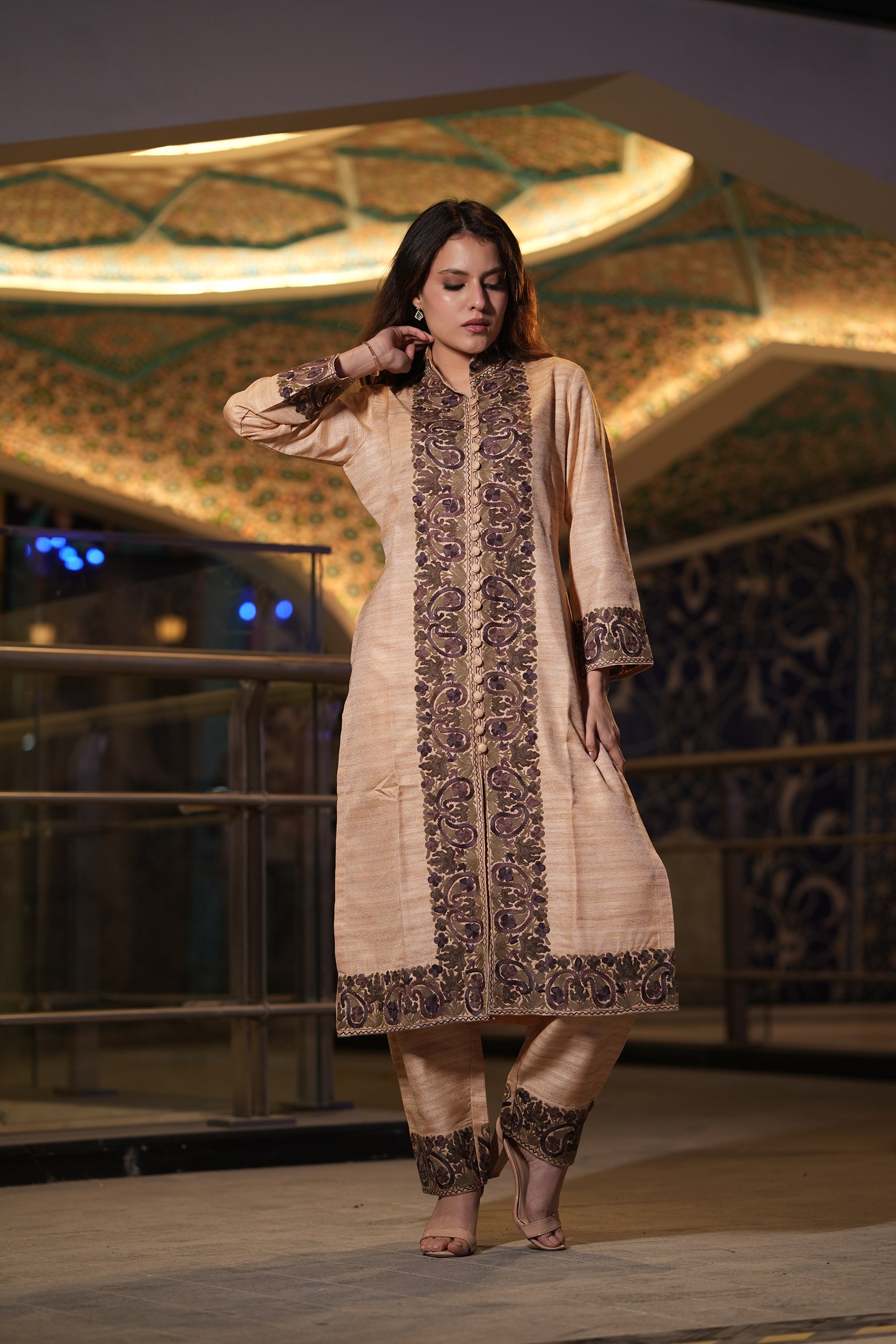 Beige Bliss Silk Set