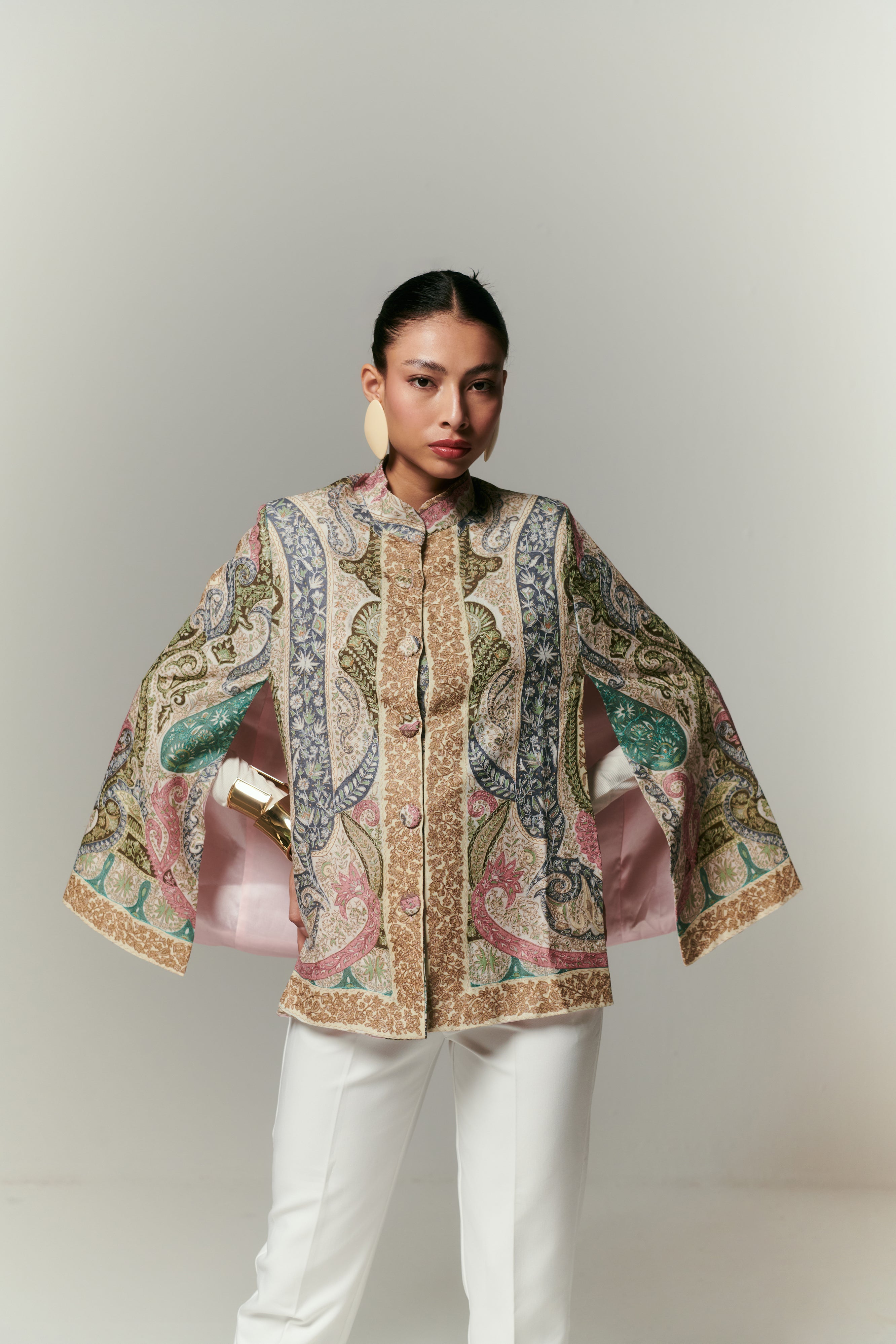 Kalamkari Fine Wool Cape