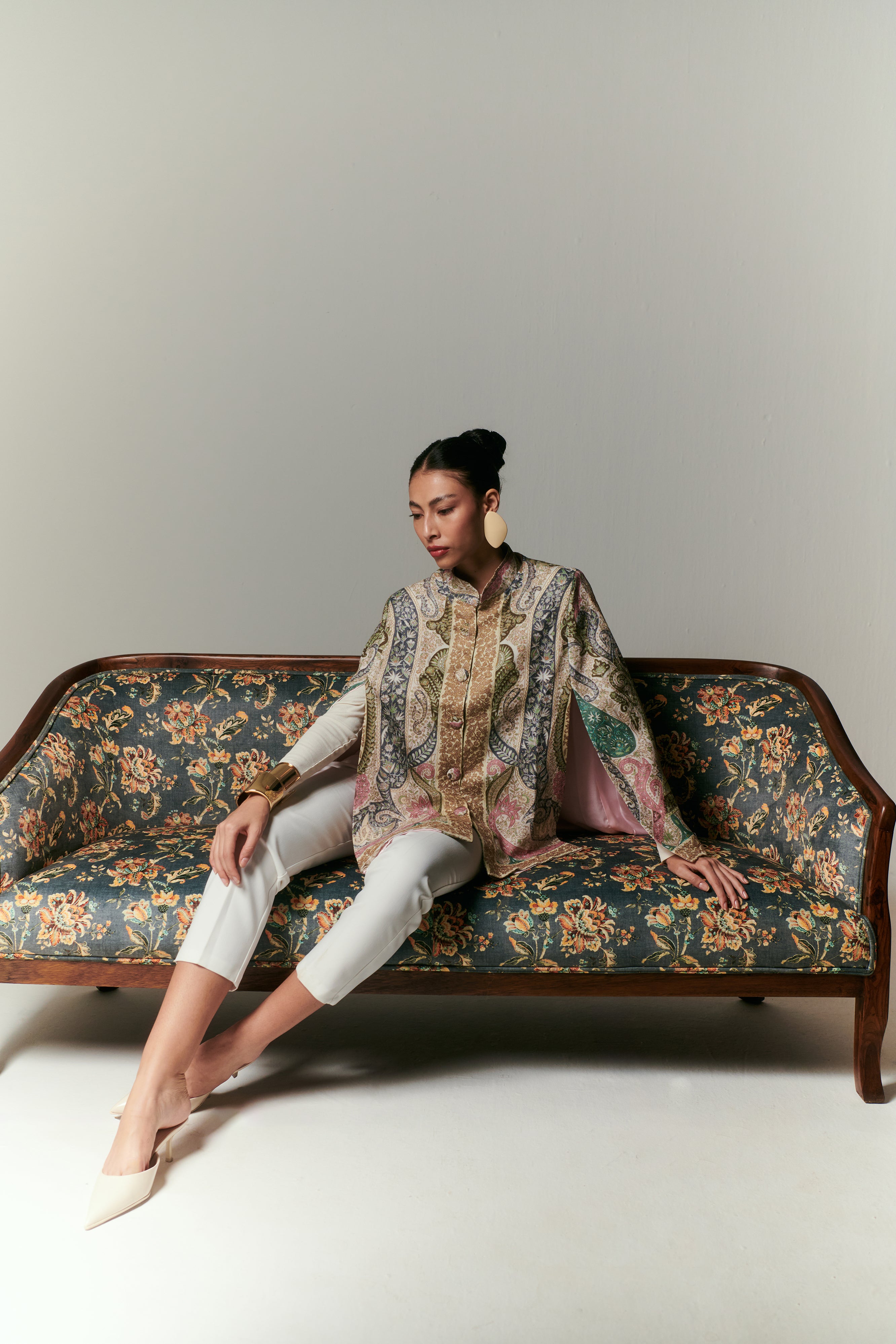 Kalamkari Fine Wool Cape