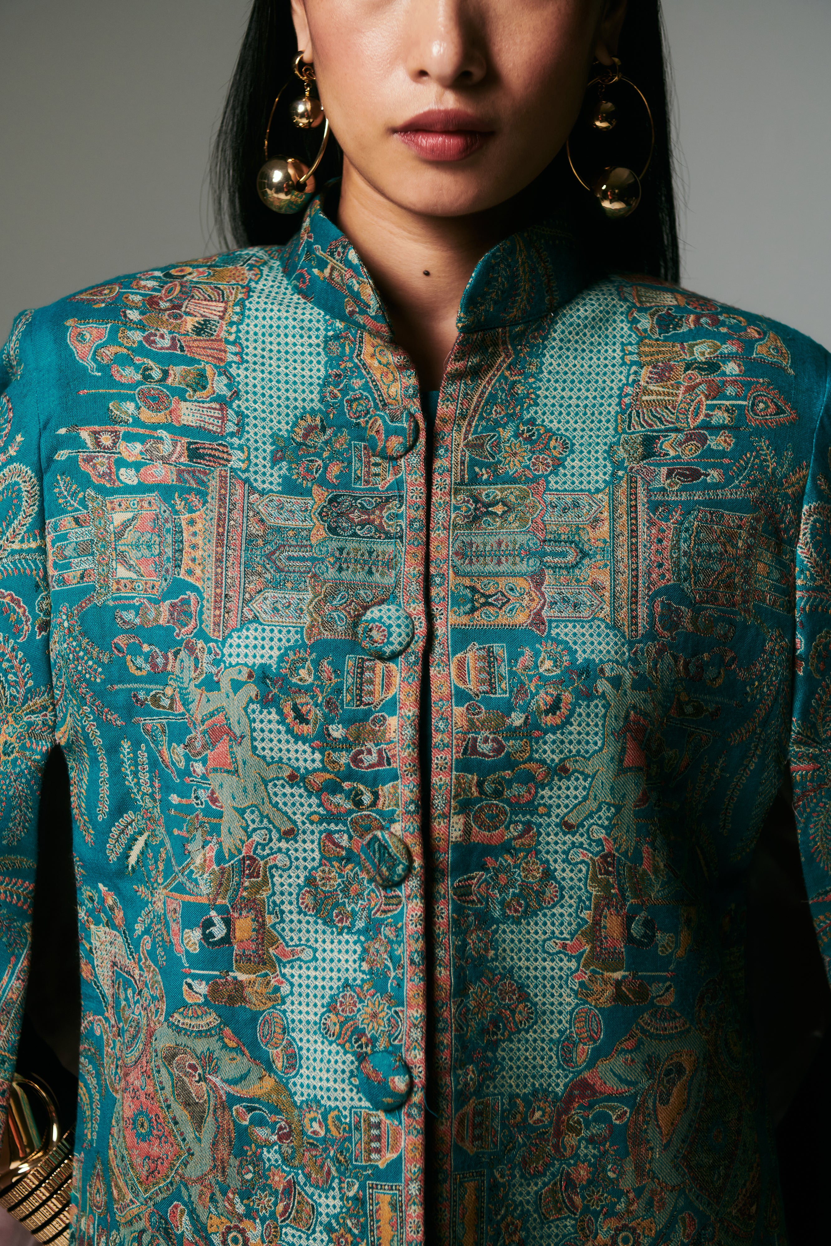 Emerald Envy Fine Wool Cape