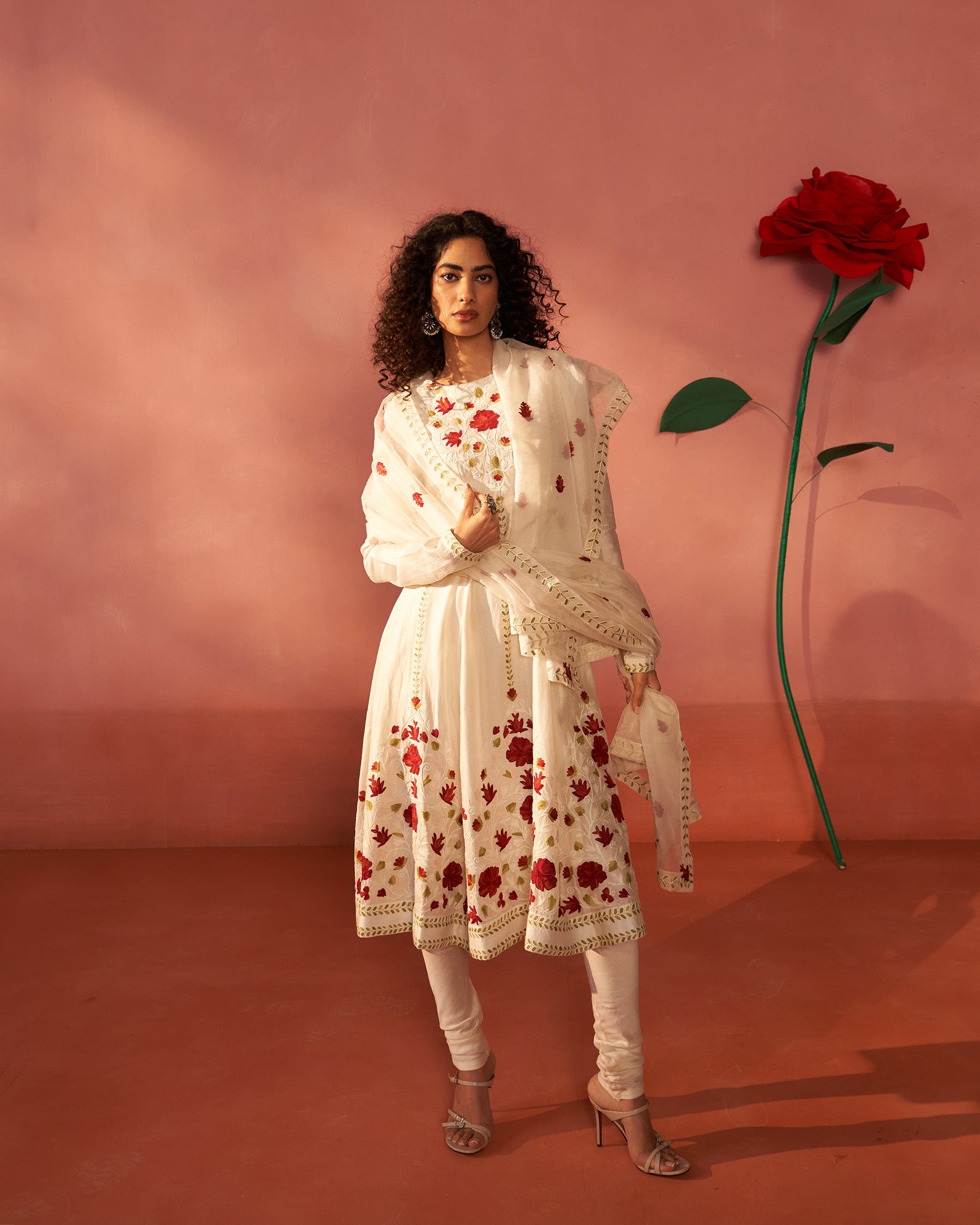Gulaab Ghar Chanderi Silk Kurta Set