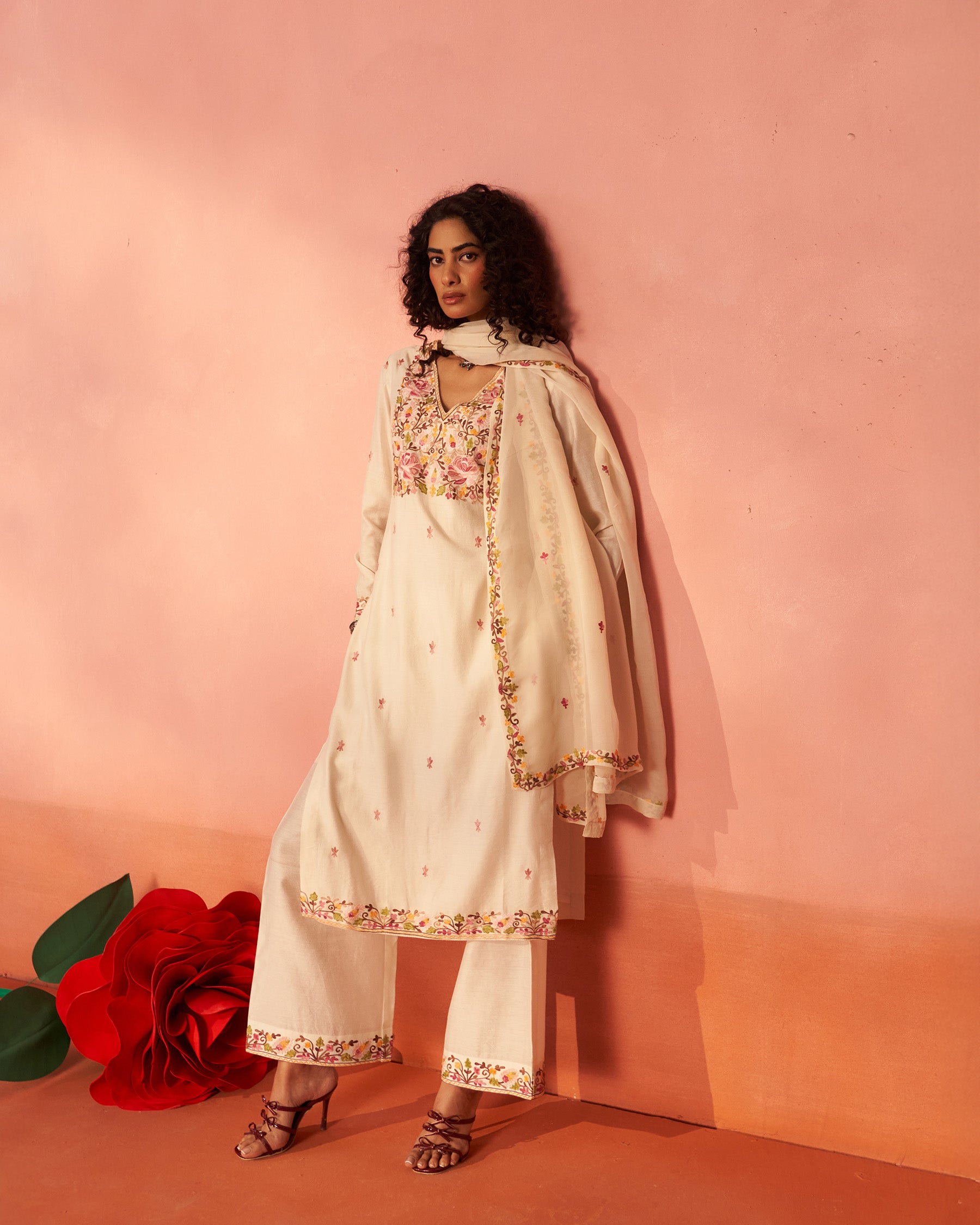 Resham Rang Chanderi Cotton Set